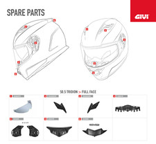 Z2501R GIVI PARA NASO per CASCO 50.5 TRIDION MAGNUS