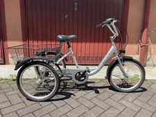 Triciclo per Adulti Da 24 Pollici, Triciclo per Adulti a 6 Marce, 3 Ruote in Acc