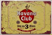 Insegna da parete in metallo retrò Havana Club targa uomo donna grotta pub bar rum Cuba