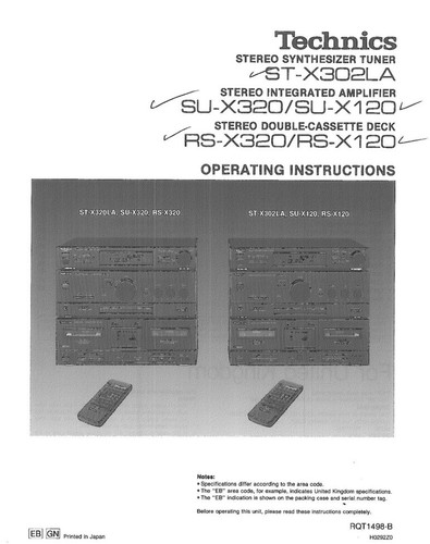 Technics x120 x320 - technics, rs-x120