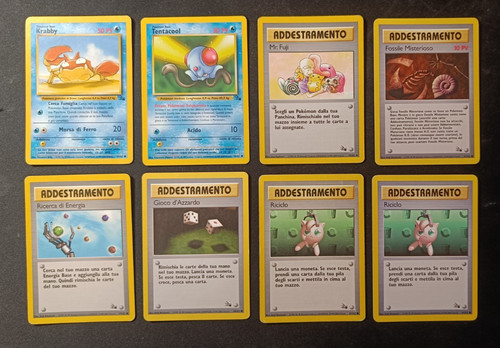 Pokemon lotto carte - carte, fossil