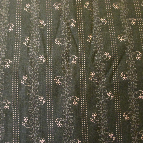 Tessuto cotone rigato foglie - tessuto,