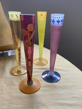 Vtg. Fiasco Glass Hand Painted