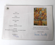 Certificato di Autenticità Michele Cascella Stampa Fiori sul Davanzale 1985