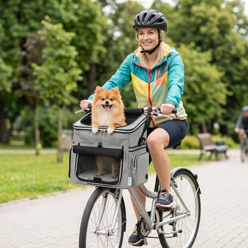 Pawhut cestino bici per cani - pawhut,