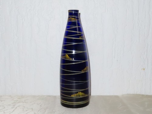 Vaso vetro vintage blu - vintage, "blu
