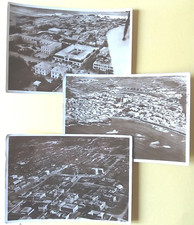 R049] 3 cartoline SOMALIA ITALIANA VEDUTE DA AEREO MOGADISCIO CHISIMAIO Vg 1937