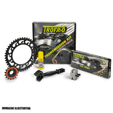 KIT TRASMISSIONE TROFEO CATENA CORONA PIGNONE APRILIA RS 50 EXTREMA 1999-2005