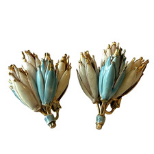 Vintage sandor enamel earrings - vintage,