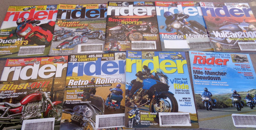 Rider motorcycle magazine lot - magazine,