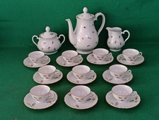 SERVIZIO DA CAFFÈ VINTAGE x 10 PORCELLANA FLOREALE RICHARD GINORI ANNI '50. DA2