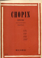 CHOPIN STUDI PER PIANOFORTE (Brugnoli-Montani)-1978 RICORDI E.R. 2575