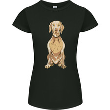 Un Vizsla Ungherese Posa Cane Donna Minuta Taglio T-Shirt