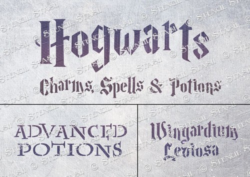 Hogwarts mix1 stencils hm1 - hogwarts, 3