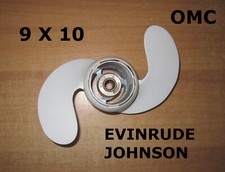 ELICA ORIGINALE FUORIBORDO EVINRUDE JOHNSON OMC 9X10 ALLUMINIO 15 9/9 HP 386670