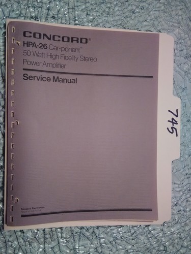 Concord hpa service - concord, manual