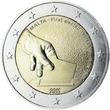 MONETA COMMEMORATIVA 2 EURO MALTA 2011 - ELEZIONI