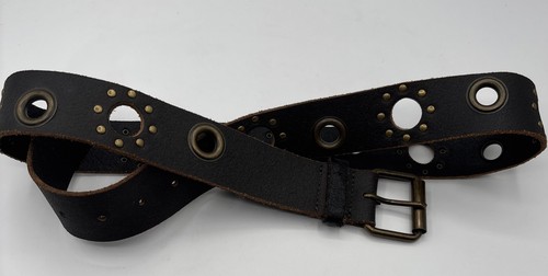 Cintura vintage pelle marrone