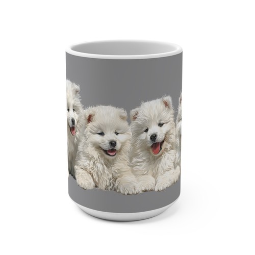 Fluffy tazza cuccioli samoiedi - fluffy,