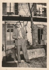 B1 - Foto Photo Fotografia Anni 40 - Uomo Giacca e Cravatta