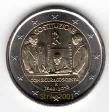 2 EURO COMMEMORATIVO ITALIA 2018 FDC 70° Costituzione Italiana