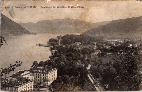 Cartolina lago como italia - cartolina,