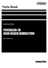 Komatsu PC450LCD-7K HIGH REACH DEMOLITION Escavatore Catalogo Ricambi Manuale