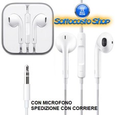 CUFFIE CON MICROFONO AURICOLARI EARPODS ANDROID IOS UNIVERSALI TUTTI SMARTPHONE