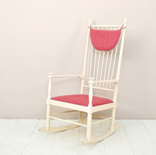 MidCentury Sedia a dondolo scandinava, originali scandinave retrò, anni '60