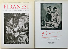 Triennale Europea dell'Incisione 2 libri PIRANESI e il suo tempo + PICASSO