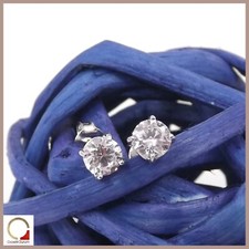14kt white gold - gold, stud