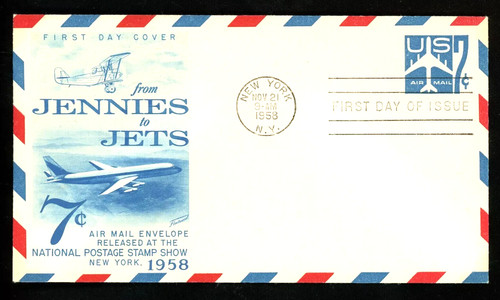 Uc33 1958 blue jet posta - 1958,