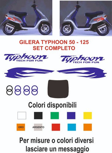 Adesivi gilera typhoon 125 - 50,