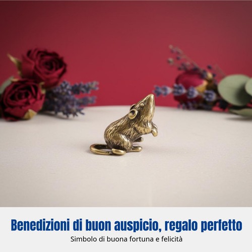 Ciondolo topo ottone - topo,