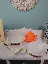 Lotto vintage di IMCO giocattolo casseruola teglia pentola plastica finto corningware
