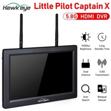 Hawkeye Little Pilot Captain X 5.8G monitor FPV con DVR 96CH 10.2" doppio ricevitore