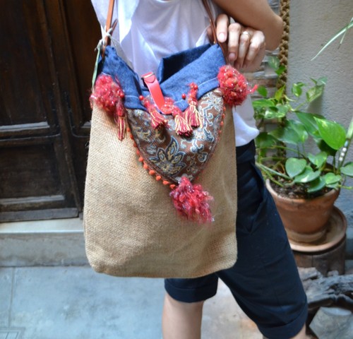 Borsa shopper donna juta - shopper, da