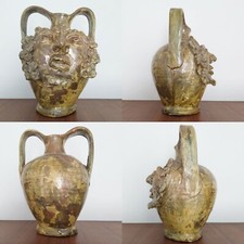 STUPENDA VASO ORCIO ANNI 50 IN TERRACOTTA MODELLATO A MANO CM 33 X 24