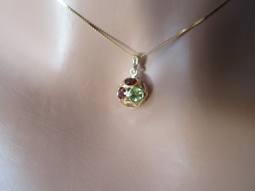 Collana sfera granato topazio - sfera,