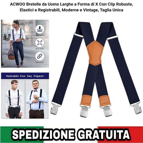 Bretelle uomo forma di x - bretelle, a