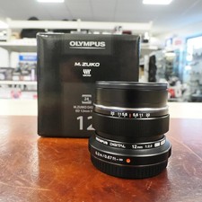 Olympus M.Zuiko 12mm f2 usato - nero - 12 mesi di garanzia
