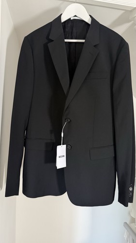Nwt moschino black wool blend - black,