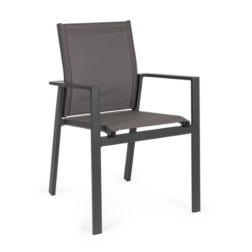 Sedia con bracci alluminio - con,