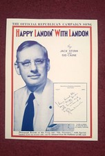 Happy Landin Con Landon Spartiti Canzone Ufficiale Campagna Repubblicana 1936 Rara
