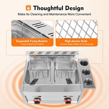 6L Countertop Gas Deep Fryer