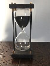 Clessidra gotica da 60 minuti con sabbia nera e finta pelle di coccodrillo 