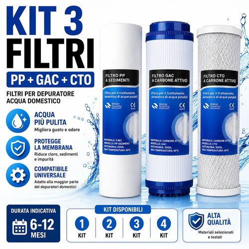 Kit filtri pp gac - kit, 10"