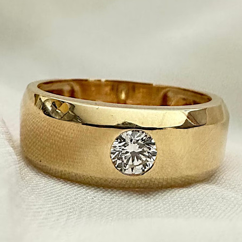 Anello uomo fascia oro - , giallo
