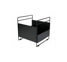 Livarno Cesto Porta Legna da Ardere in Feltro Nero 34x34x32 cm Design Moderno