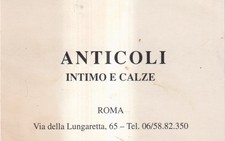 Biglietto Da Visita Negozio Intimo e Calzature Roma